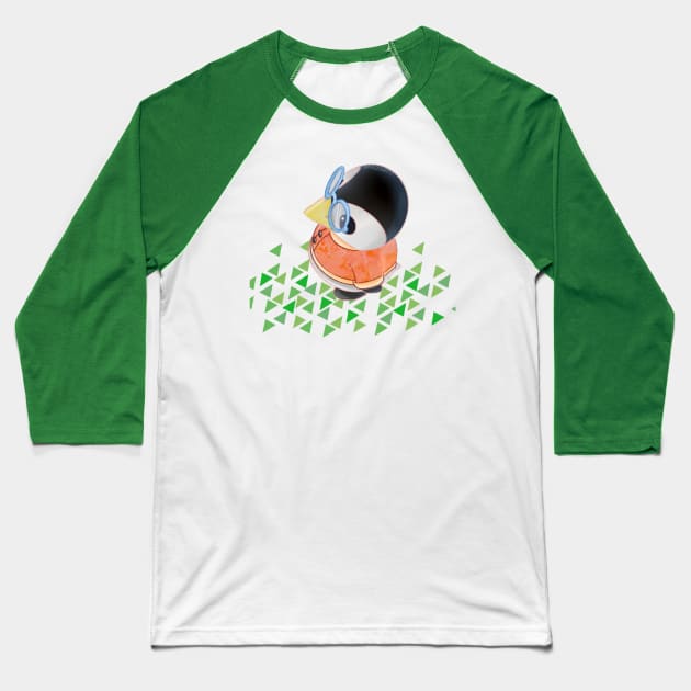 Aurora The Penguin Baseball T-Shirt by KEOTARTS